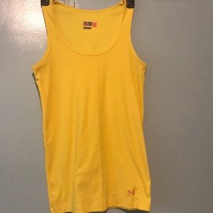 Yellow Under Armour ribbed tank